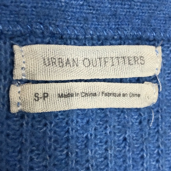 Urban Outfitters Marissa Twist Front Sweater Long Sleeve Cropped Blue Size Small - Picture 9 of 13